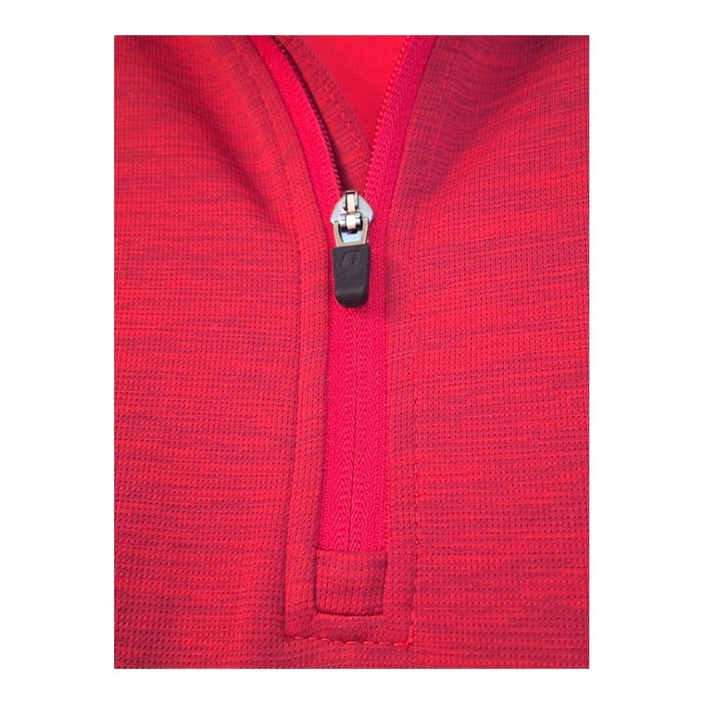 Russell Athletic Dri-Power Lightweight 1/4 Zip Men's Heathered Pullover Maroon M - Picture 6 of 9